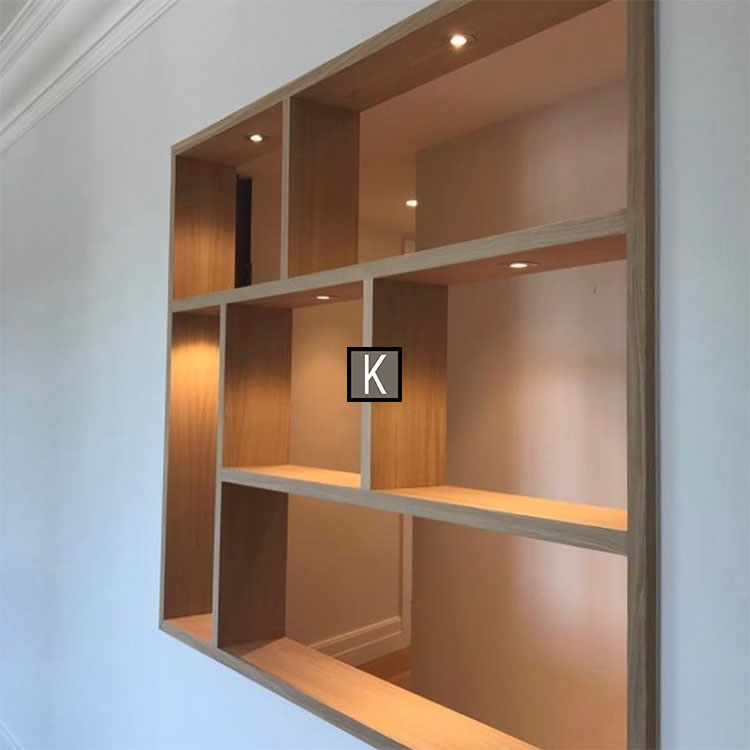 Proyecto de Mueble a Medida - Librería en Roble con Focos